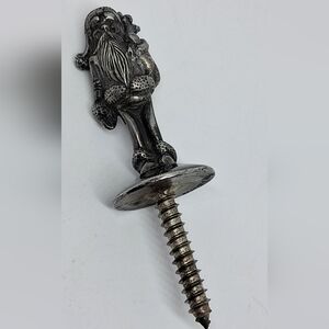 * Vintage Reed Barton Pewter Santa Claus Bottle Stopper Christmas